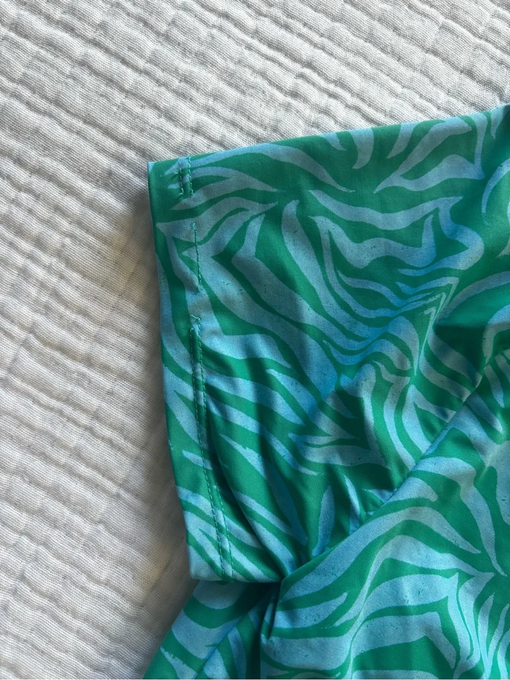 Storm Reid x PacSun Green and Blue Beaded Bikini Top and Bottoms